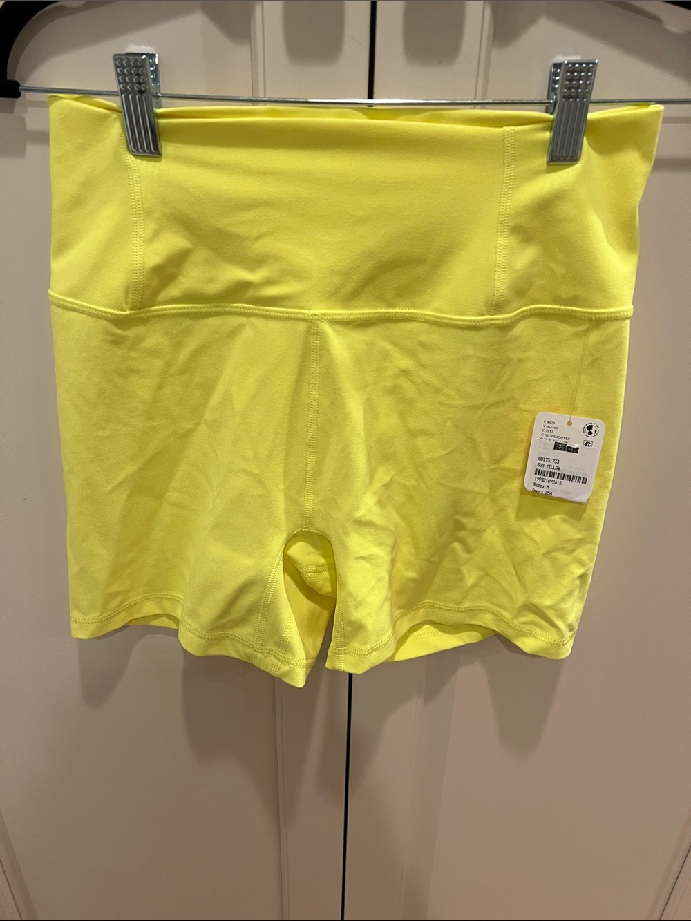 FP Movement by Free People Neon Yellow High-Rise Bike Shorts 💛 🆕